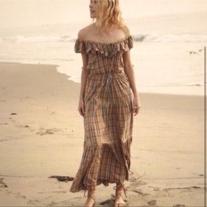 LN DÔEN Yarrow Dress in Rainbow Plaid, S